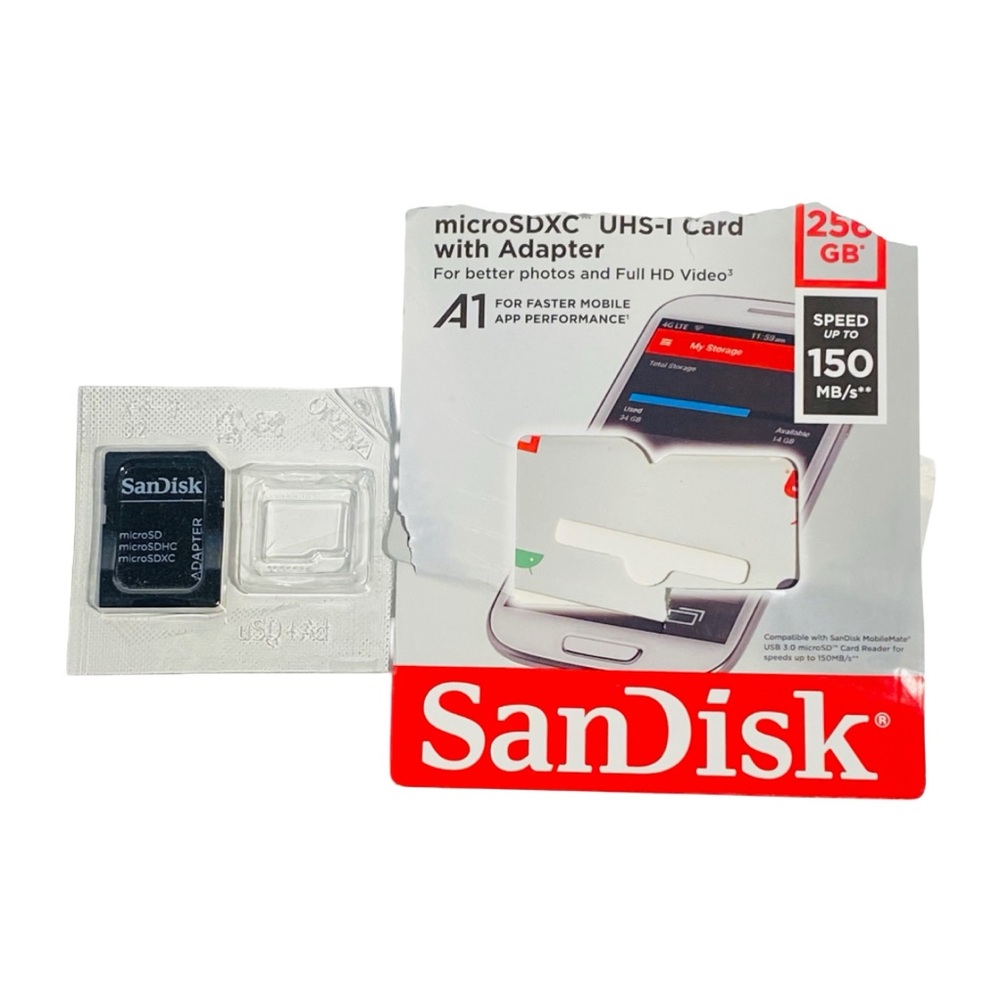 SANDISK MicroSDXC UHS-I Card Adapter ONLY | For 256GB SD with 130MB/s (Open Box)